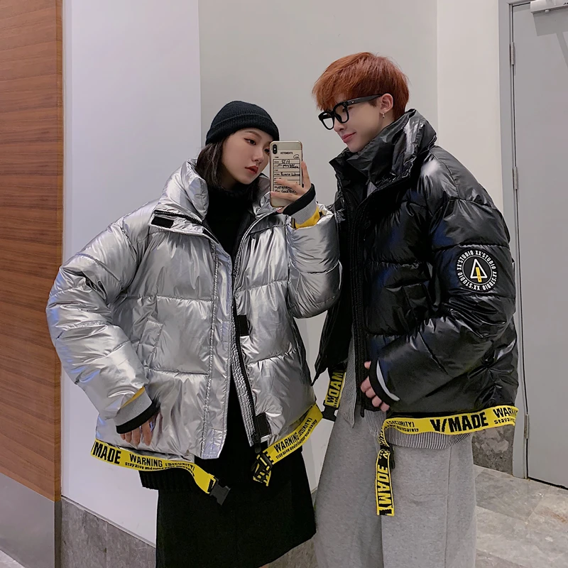 

Женские пуховики с регулируемой талией, модная теплая зимняя одежда 2020, яркая пузырьковая подкладка в стиле хип-хоп, женское Укороченное па...