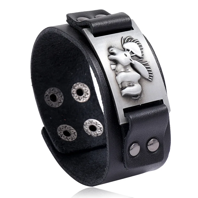 

Jessingshow Slavic Norway Valknut Amulet Leather Bracelets Engraved Scandinavian Cattle Viking Bracelets Runes Men Bracelet