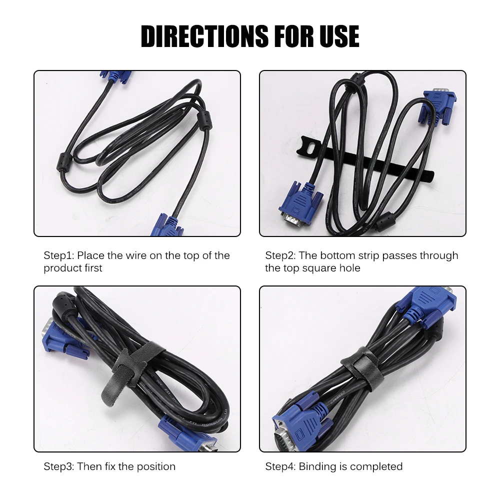 

50Pcs Reusable Fastening Cable Ties Hook Loop Cords Wire Organizer Wraps Cable Nylon Strap Hook Loop Tidy Organizer Tool