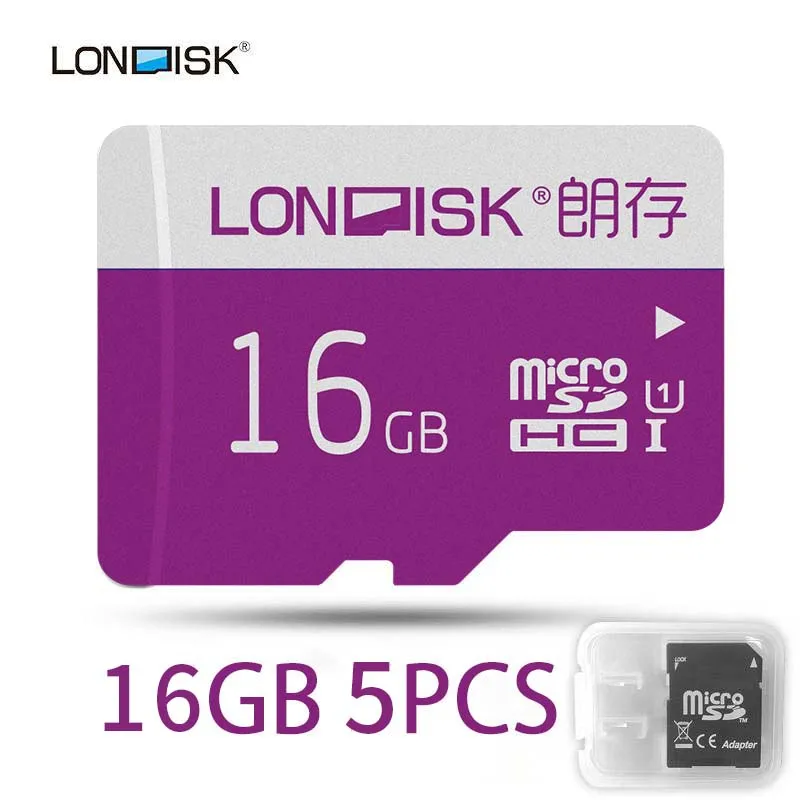 Londisk 5 упаковок/шт. Micro SD карта 32 Гб класс 10 16 Гб 64 Гб 128 ГБ UHS-I максимальная скорость чтения флэш-карта памяти для смартфона планшета