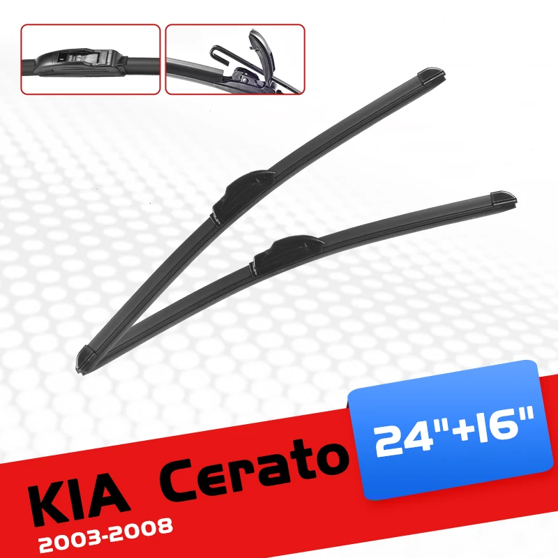 

Щетка стеклоочистителя CELANOVA для KIA Cerato 2003-2008 24 дюйма + 16 дюймов, резиновый стеклоочиститель для лобового стекла