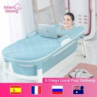 infant shining folding bath tub with massage 1 4m big folding adult bath baby bath tubs bathroom barrel foldable massage bathtub