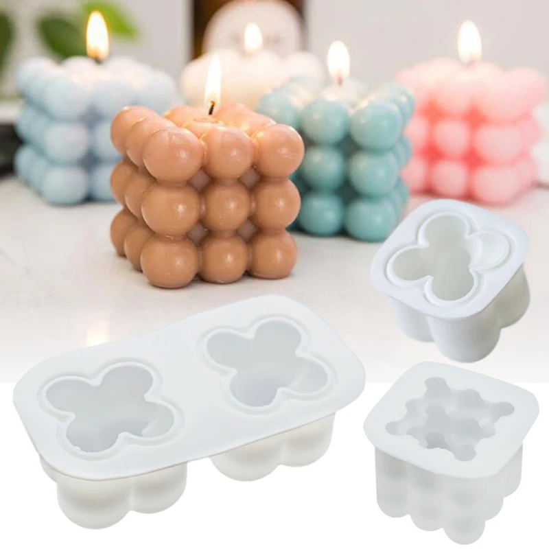 

Soap Making Tools DIY Homemade Christmas Aromatherapy Cube Candles Mould Wax Candles Plaster Candle 3d Silicone Soap Mold