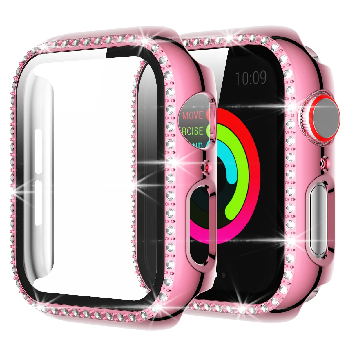 

Diamond Bumper Protective Case for Apple Watch Cover Series 6 SE 54321 38MM 42MM For Iwatch 40mm 44mm watch bracelet accessories