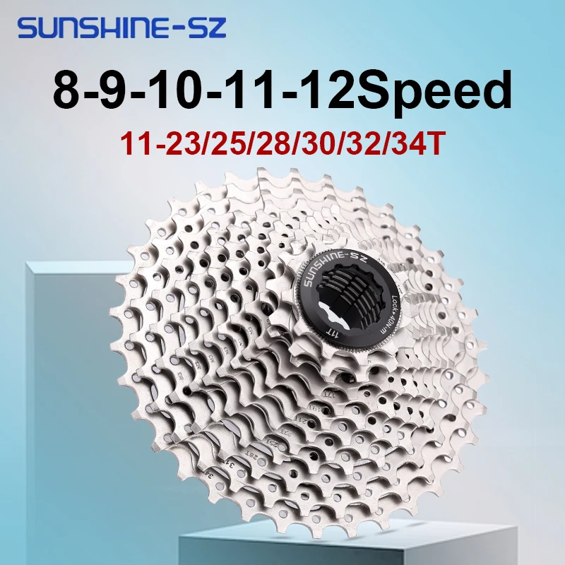

SUNSHINE-K7 road bike flywheel 8/9/10/11/12 speed chainwheel 25T28T30T32T34T36T is suitable for Shimano HG hub bicycle accessories