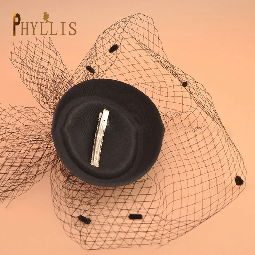 

JM10 2021 Fashion Wedding Pearl Hair Fascinators Hat For Woman Hair Clip Veil Headwear Hairpieces for Wedding Party