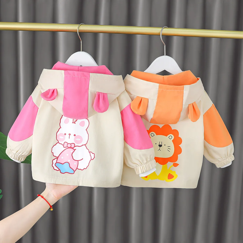 

Baby Boys Girls Clothes Spring and Autumn Baby Cartoon Cute Long Sleeve Zipper Hooded Jacket Outerwear Coats