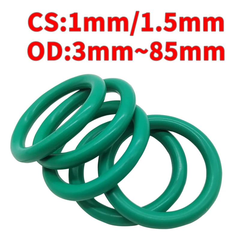 

10PCS Fluororubber O-Ring FKM Sealing CS 1/1.5mm OD3/4/4.5/5/5.5/6/6.5-85mm O-Ring Seal Gasket Ringcorrosion resistant sealing