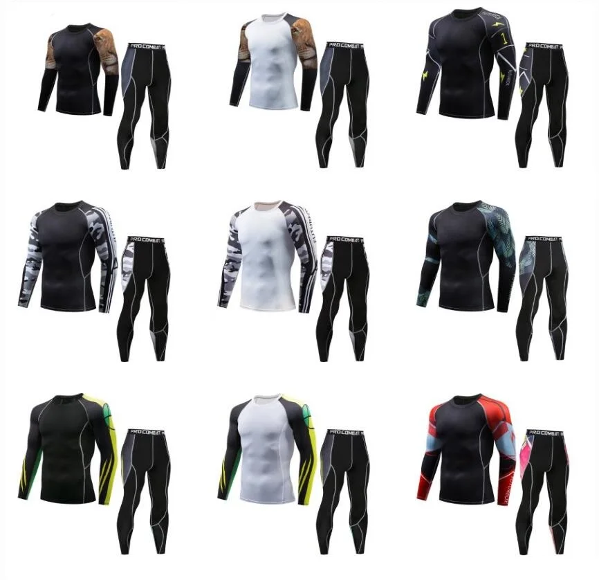 2 шт./упаковка мужские компрессионные трико для бега|Футболки тренировок| |