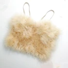 Женский укороченный бюстгальтер с пуш-ап эффектом и перьями