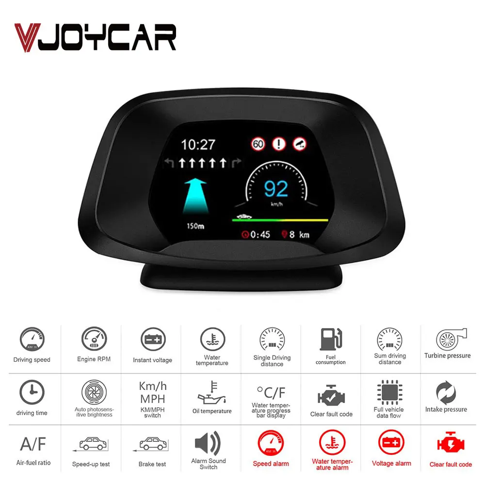 2020 новый автомобильный навигатор Компьютерный дисплей HUD OBD2 + GPS двойной режим