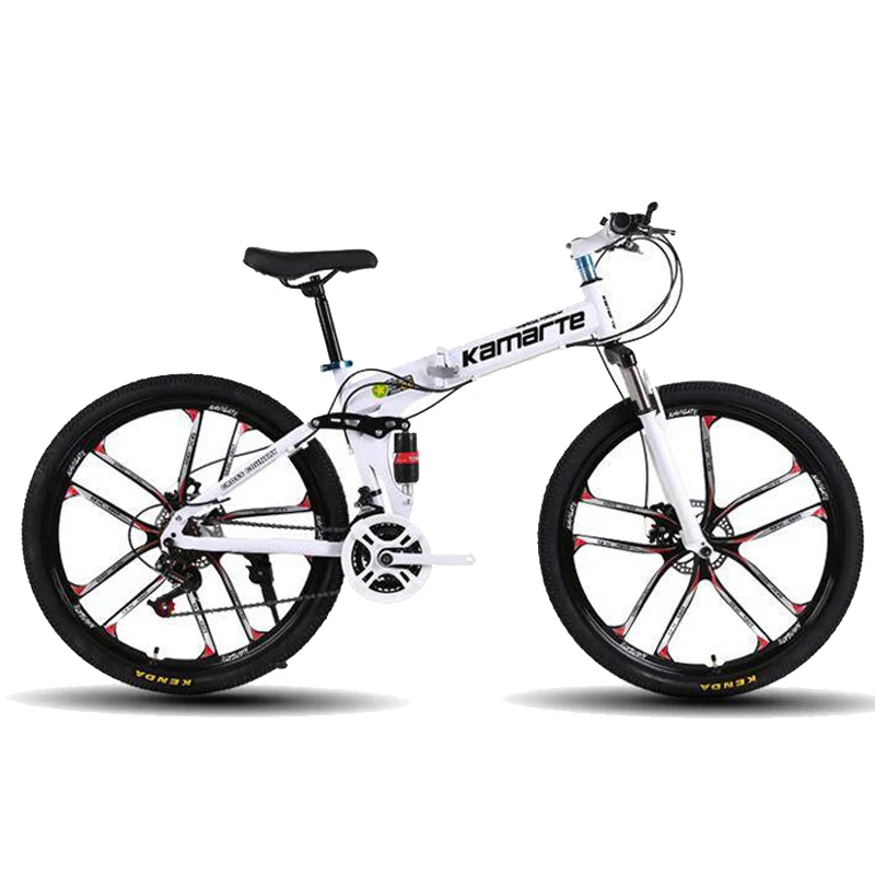 Billig 24 Geschwindigkeit Gefaltet Mountainbike 24/26 Zoll 3/6/10 Messer Rad Fahrrad Carbon Stahl Rahmen Disc Bremse Erwachsene Studenten Berg Fahrrad