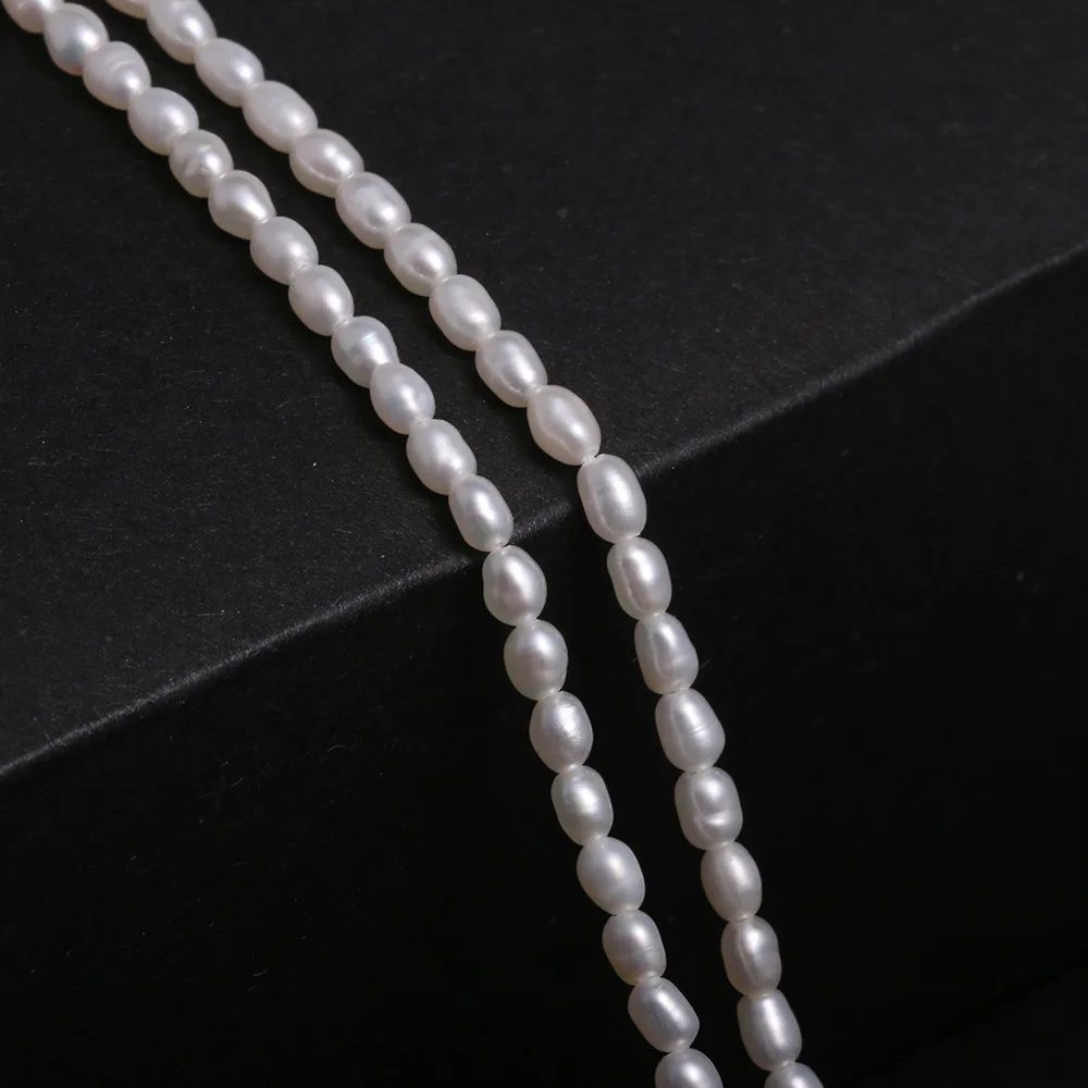 

Natural Freshwater Pearls Beads Rice Shape Loose Beads White Pink for Jewelry Making DIY Necklace Bracelet Accessories 2-2.5mm