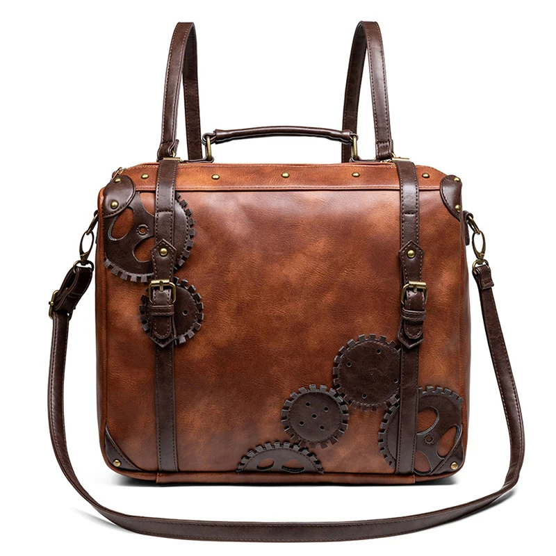 

2021 Punk Shoulder Bags Laides Medieval Retro Style Women's Messenger Bags Large Portable Shoulder Computer bag Vintage Backpack