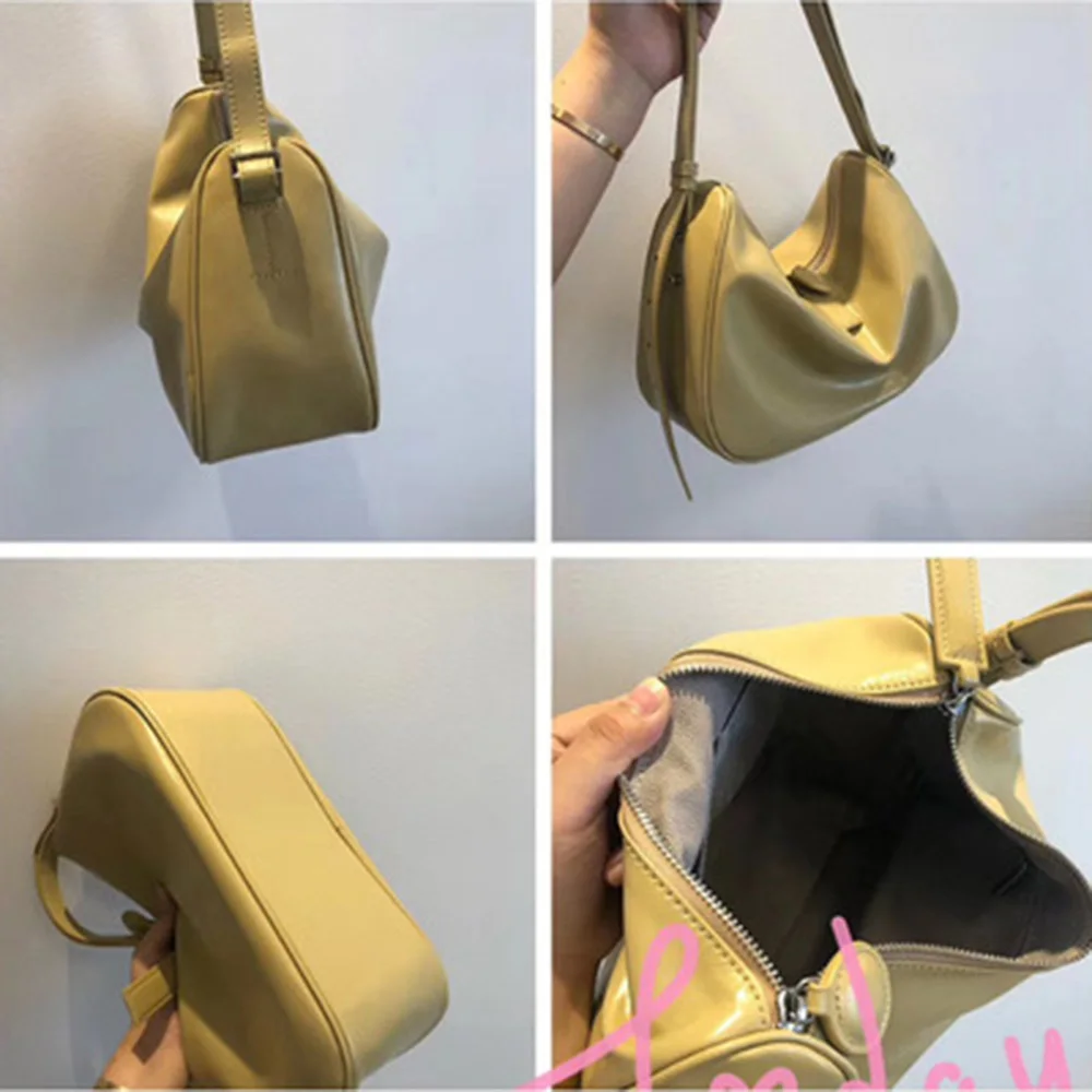 

The first layer cowhide ladies bag 2021 new simple temperament large capacity one-shoulder messenger small bag tide