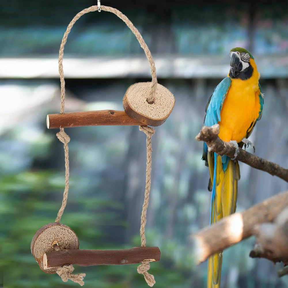 

10pcs Bird Wood Perch Stand Pole Parrot Exercise Climbing Playground Toys