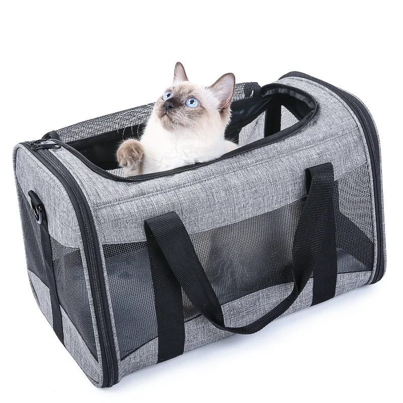 

Pet supplies new pet cat and dog bag foldable portable pet bag breathable out portable cat bag