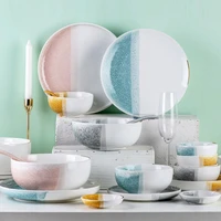 japanese kiln ceramic tableware european creative gradient phnom penh plate household nordic