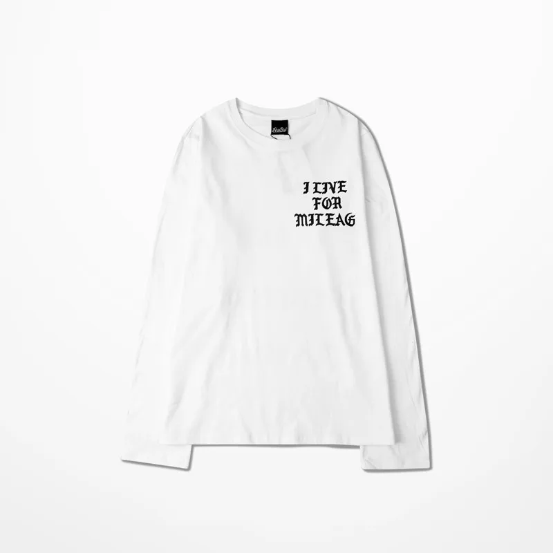 Ulzzang корейский стиль High Street бренд Kanye Кокосовая футболка с длинным рукавом буквенный принт пара оверсайз S~ 3XL