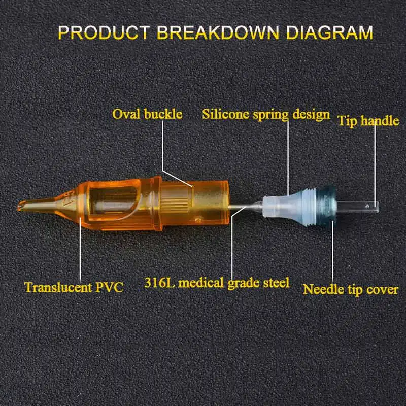 Картридж игл для татуажа 10 шт. игла перманентного макияжа с круглым шейдером