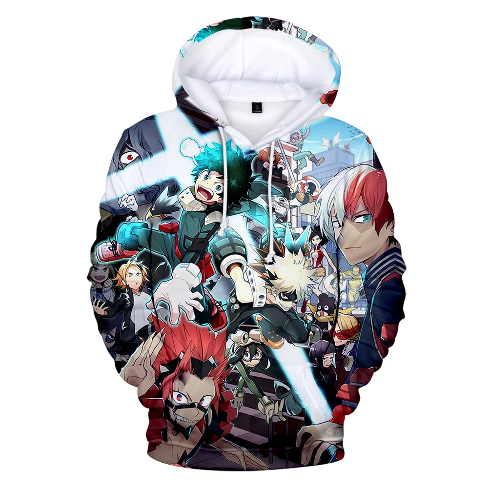 

2019 BOKU NO HERO Manga hooded Round Neck Sweatshirt Fashion Trend Style New 3D Polyester unisex Material Hot Sale tops