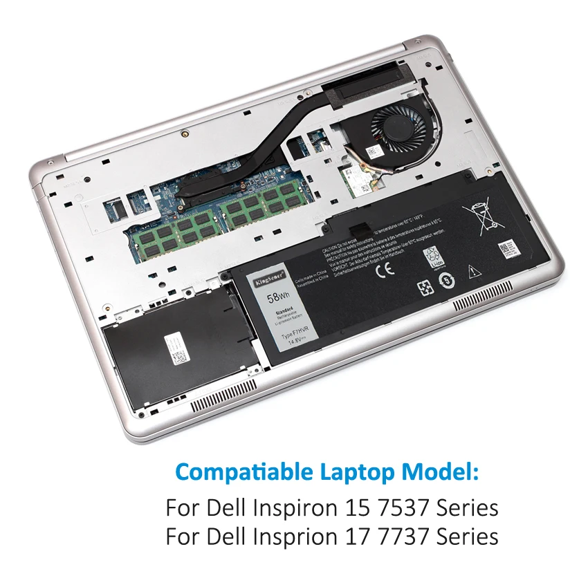 Аккумулятор KingSener F7HVR G4YJM 062VNH T2T3J для ноутбука DELL Inspiron 15-7537 15-5545 14-7437 17-7737 17HR-1728T 17-7746