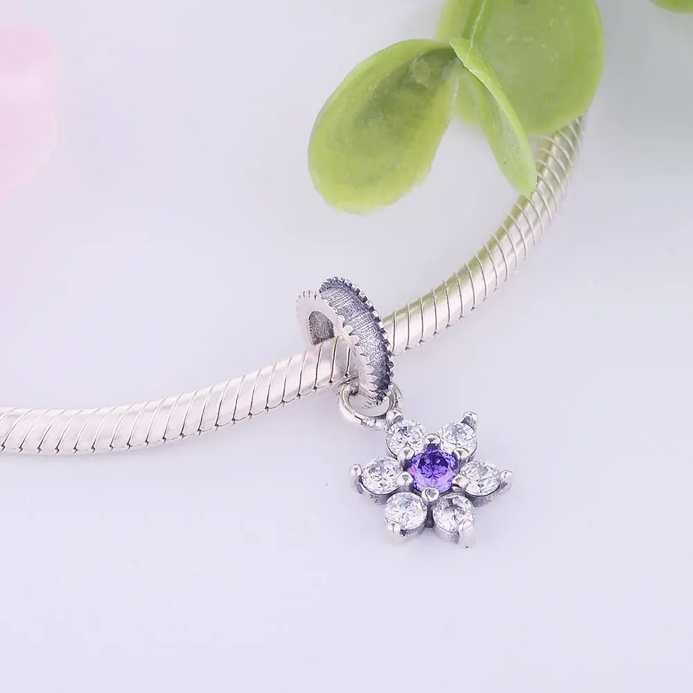 Женский браслет из серебра 925 пробы с подвеской и надписью безо мной|pandora charm