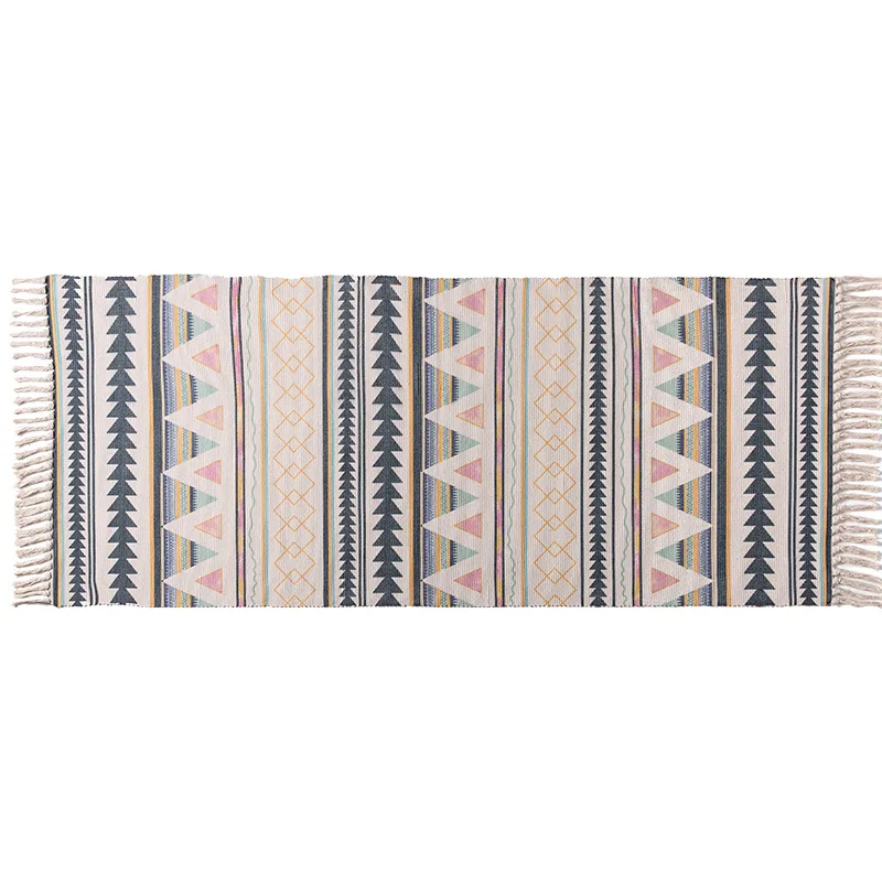 

Bohemian Style Tassel Carpet Living Room Bedroom Soft Mat Home Runner Door Rug 60x180cm