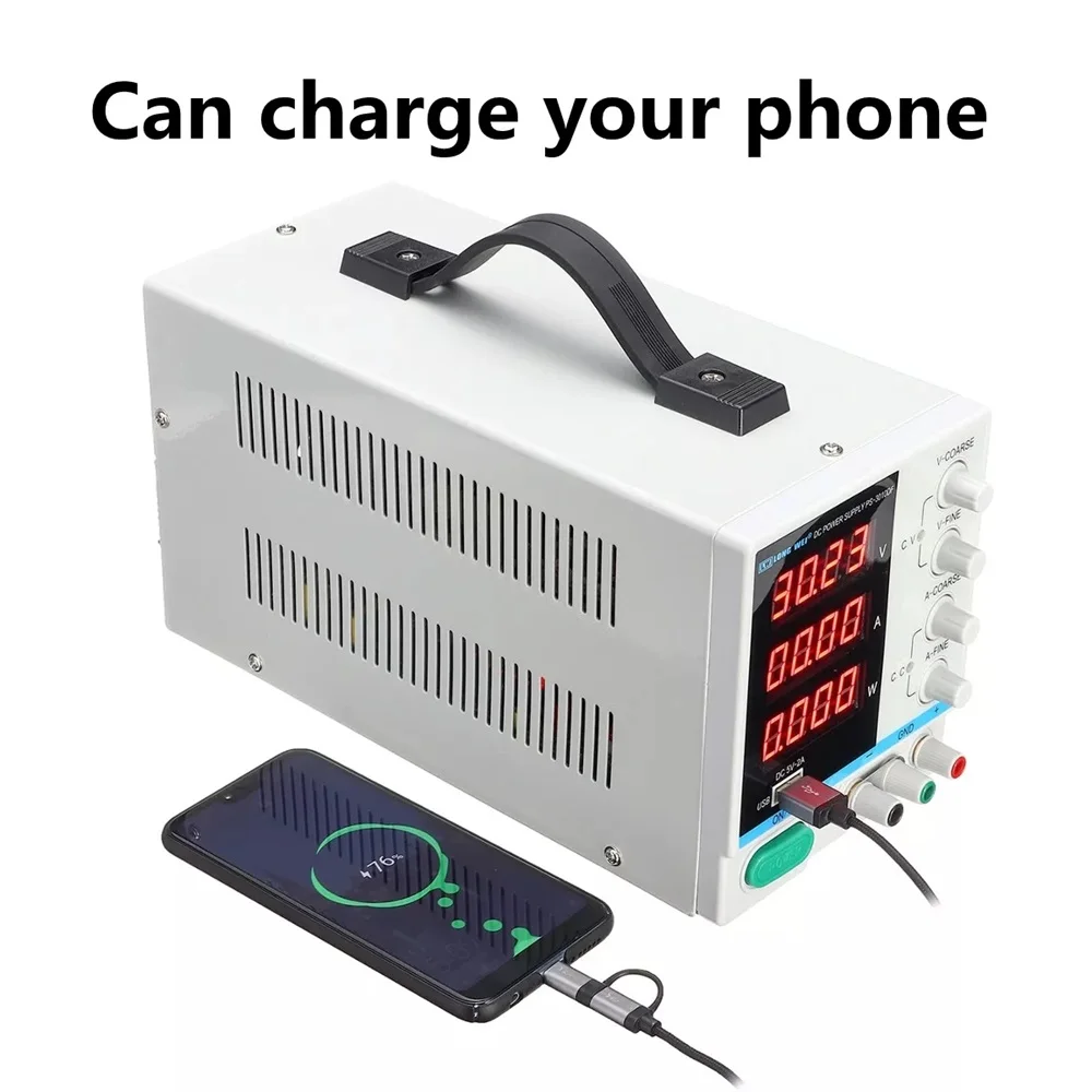 LONG WEI PS-3010DF Adjustable LED Digital Display DC Power Supply 110V/220V 30V 10A Switching Regulated 5V 2A USB | Обустройство дома