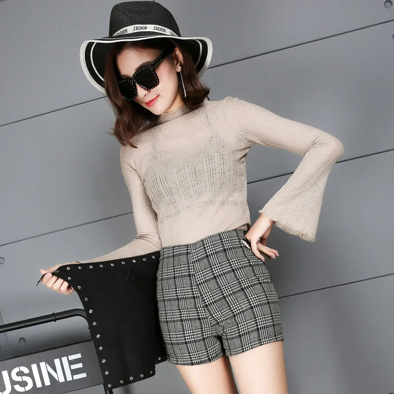 Корейская Новая мода женские шорты юбки весна 2020 натуральная кожа заклепки