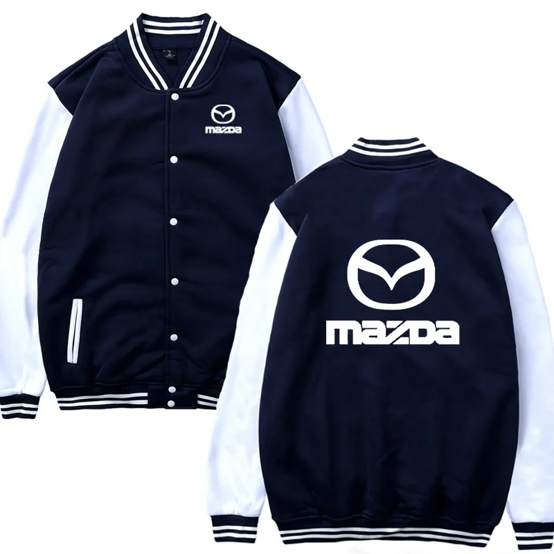 

2022 Mens Baseball Jacket Mazda Car Logo Print Casual Harajuku Sweatshirts Mens Baseball uniform Slim Fit Unisex Clothing