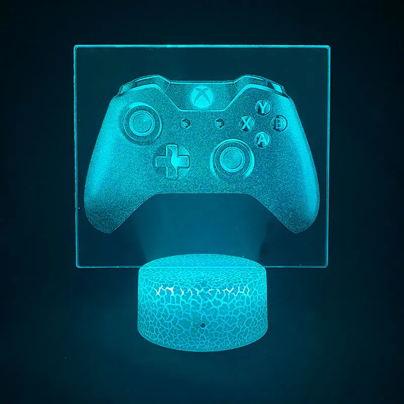 

LED 3D Picture Lamp Light Gamepad Xbox Alarm Clock Base Bedroom Nightlight for Boyfriend Birthday Gift