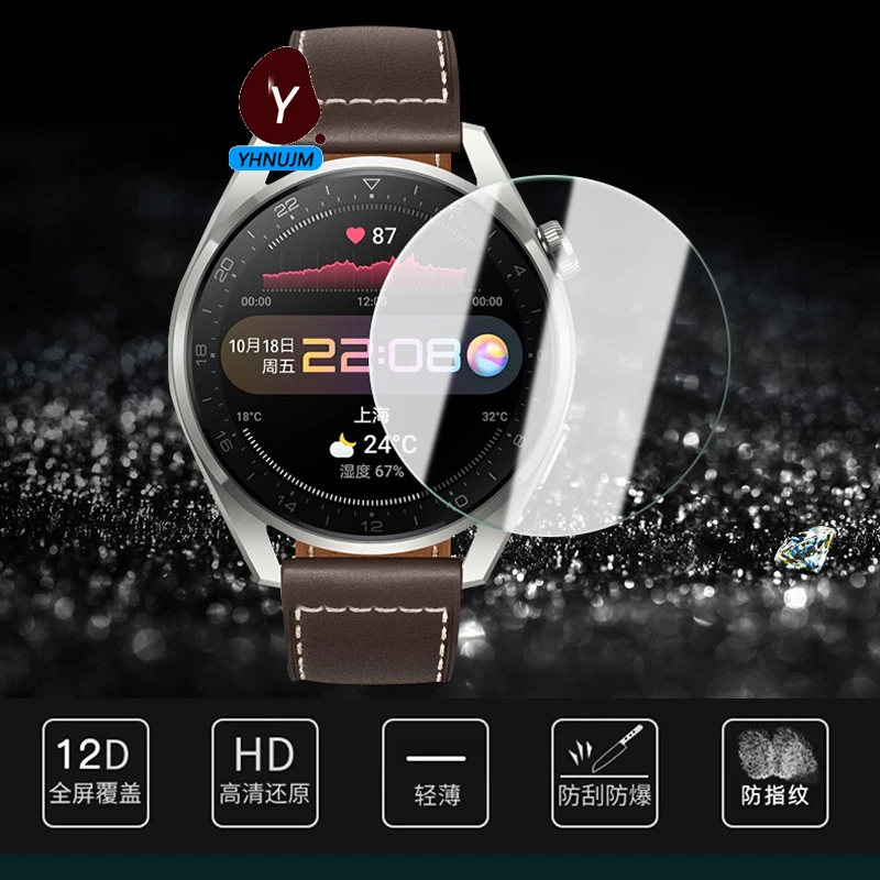 

9H Premium Tempered Glass For Huawei Watch 3 pro film Smartwatch Screen Protector Explosion-Proof Film Accessories