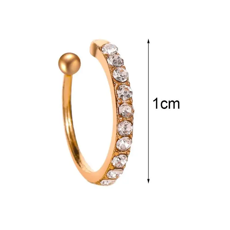 

2021 New Multicolor CZ Crystal Ear Cuff Stackable C Shaped Ear Clips No Pierced Cartilage Earring for Women Earcuffs