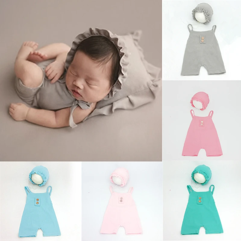 Newborn Photography Clothing Baby Hat+Pants 2PCS/Set Baby Boy Girl Photo Props Newborn Twins Clothes Infant Shooting Accessories