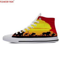 men walking shoes simbashoes and womensing lion king 3d printing logo man lace up breathable lightweight canvas shoes
