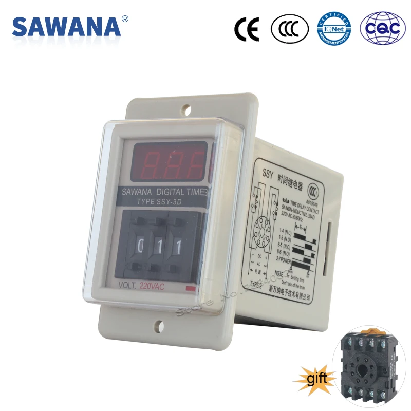 Электронное реле времени AC220V 380V DC24V 999M 99 9 S M 999S|time relay|relay 220v220v relay |