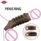 Мягкий удлинитель пениса, презерватив для мужчин, кольцо на пенис, многоразовые презервативы, шипованные презервативы, увеличивающие интимные игрушки для мужчин