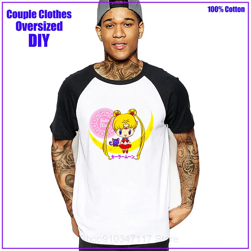 SAILOR KAWAII MOON GIRL модная мужская футболка 100% хлопковая размера плюс Футболка camiseta