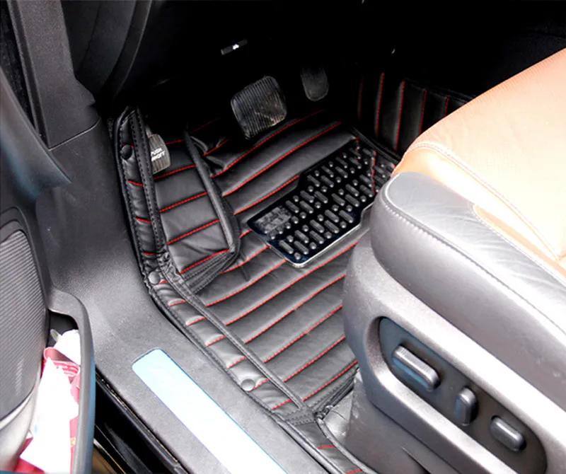 Для Ford Explorer 2011- качество 7 великолепных чехлов для сидений кожаный внутренний коврик для ног Чехлы 4 шт./компл. левым