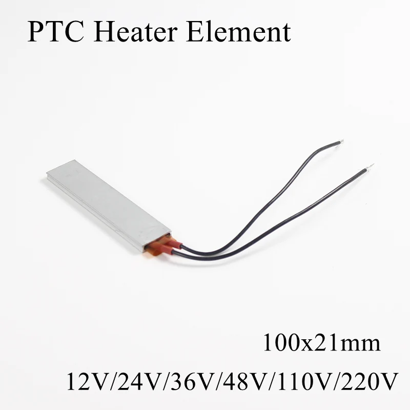 Нагревательный элемент PTC 100x21 мм 12 В 220 постоянный термостат изолированный