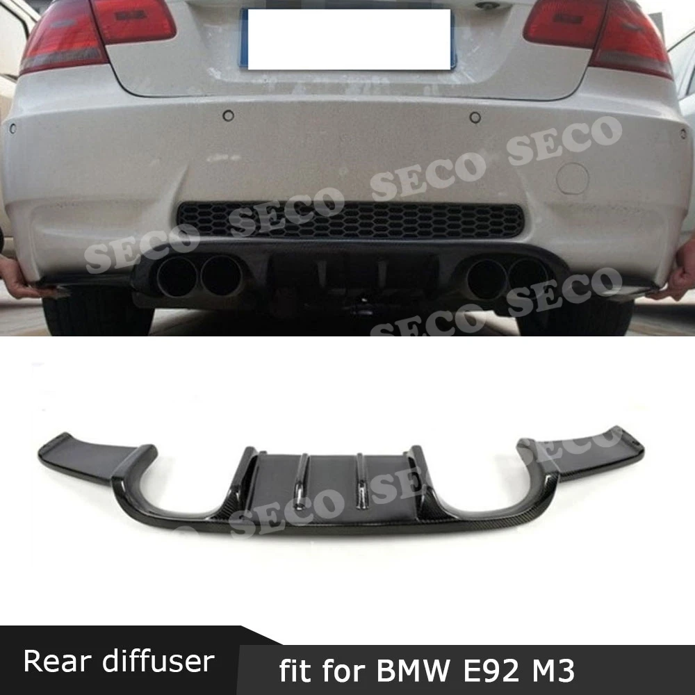 Для BMW E92 M3 3 Series 2008 2013 диффузор губа на задний бампер HM Стиль углеродное