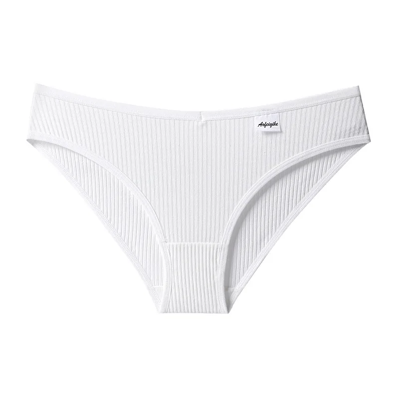 

3 Pieces/sexy Cotton Underwear Female Japanese Cute Middle and Low Waist Students Without Trace Butt Lift Large Size Fat Elastic