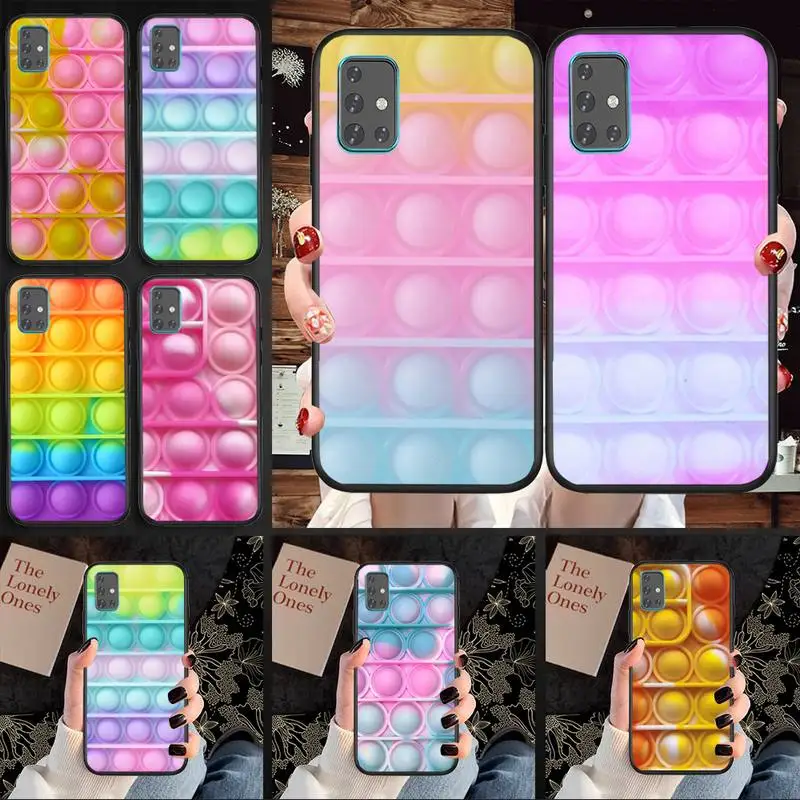 

Bubble Fidget Reliver Stress Antistress1 Phone Case For Samsung S5 S6 S7 S8 S9 S10 S20 S21 Edge Plus E Fe Lite