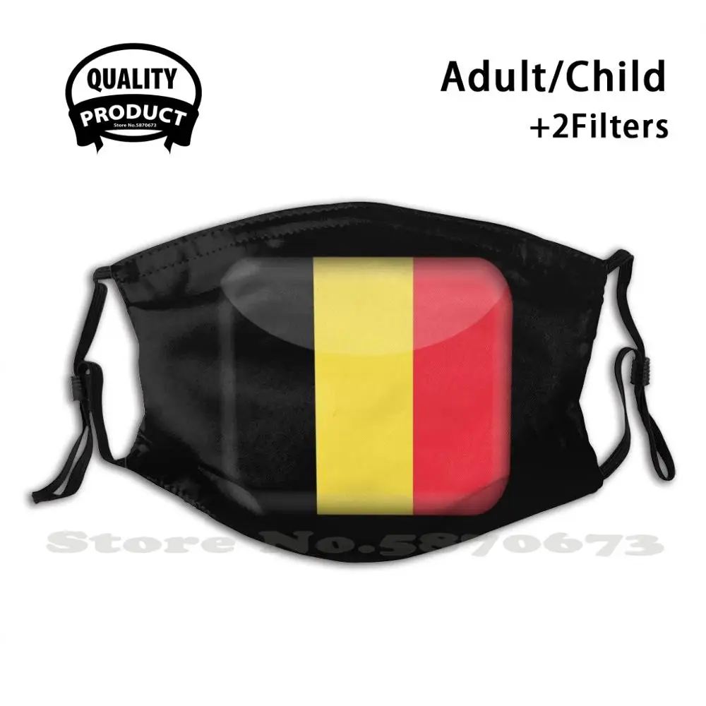 

Belgium Anti Dust Face Mask Washable Filter Reusable Aline Top Shower Flag Flags World Country Countries Europe Asia Africa