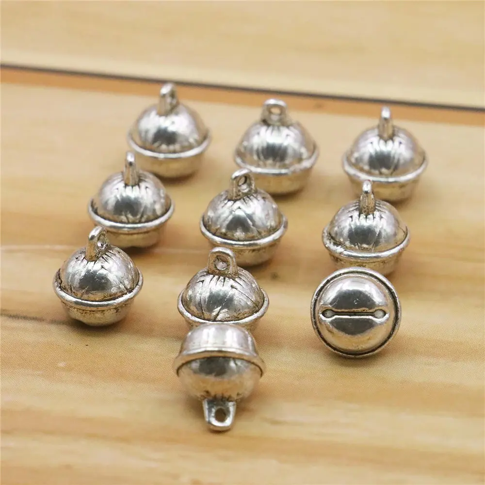 10 шт сплав колокол подвеска фурнитура Аксессуары для фурнитуры Серебряная