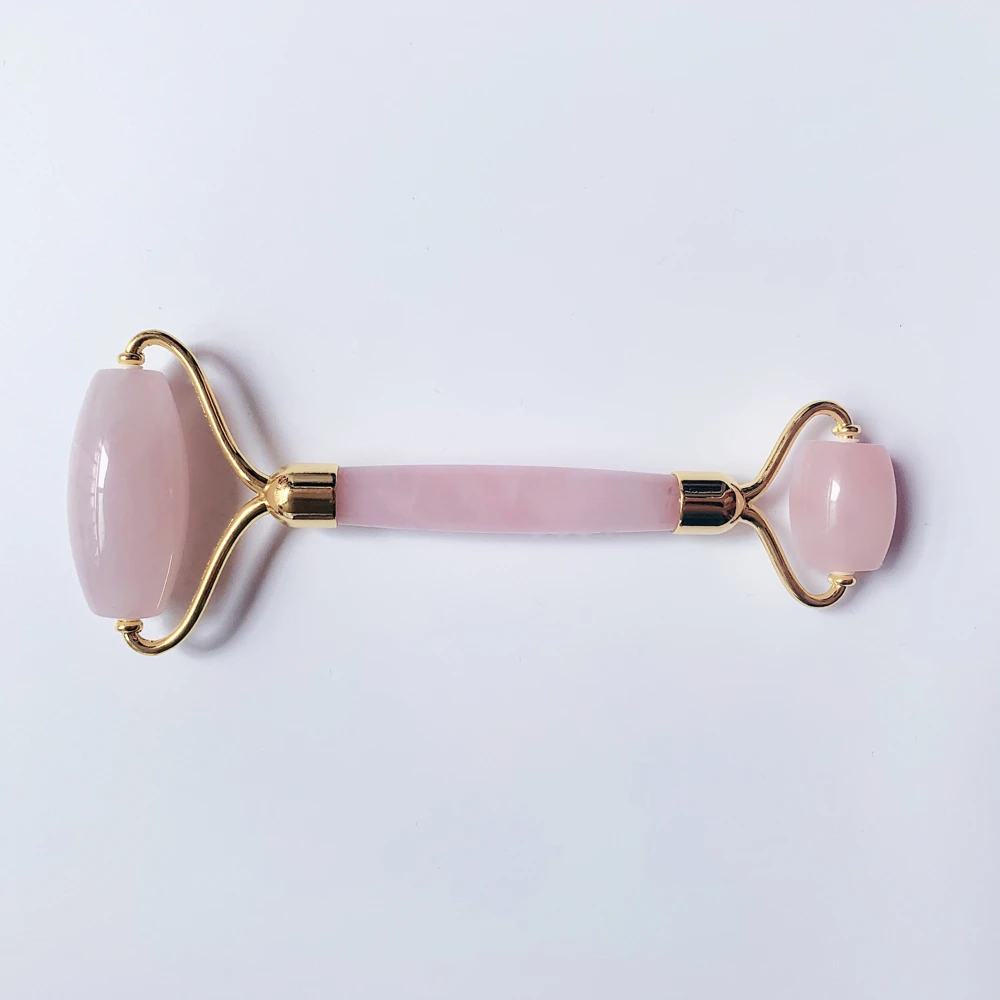 Массажер для лица нефритовый ролик Красота розовый кварц массажный 100% настоящие