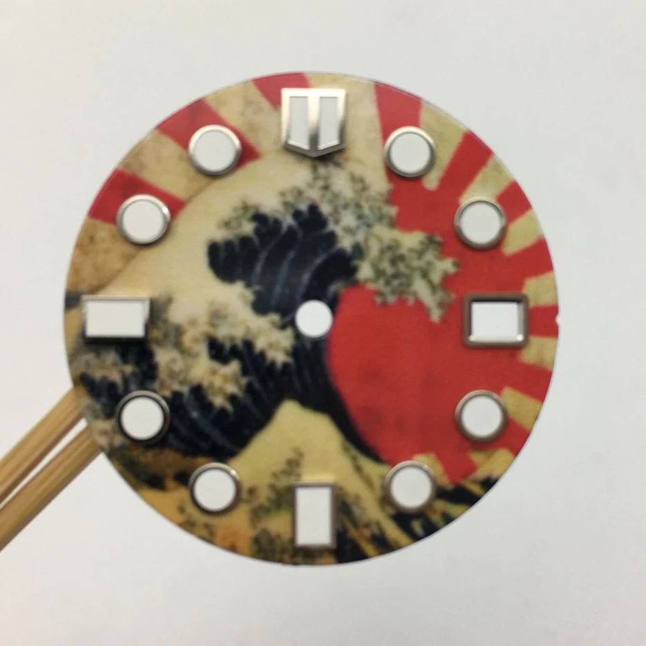 

28.5mm disc modified dial Kanagawa literally adapted to NH35 movement G2-3 without logo
