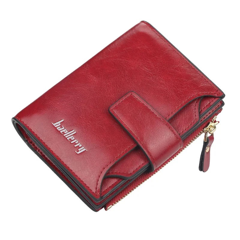 

Women PU Leather Wallet Small Zipper Coin Purse Short Ladies Wallets ID Credit Card Holder Luxury Brand Wallets Designer Purse