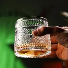 Вращающийся стакан для виски, стакан для вискишотландскогоБурбона, хрустальные очки, стакан для бара, старые модные коктейливиски